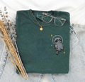 Space Racoon Embroidered T-Shirt