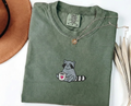 Relaxed Raccoon Embroidered T-Shirt