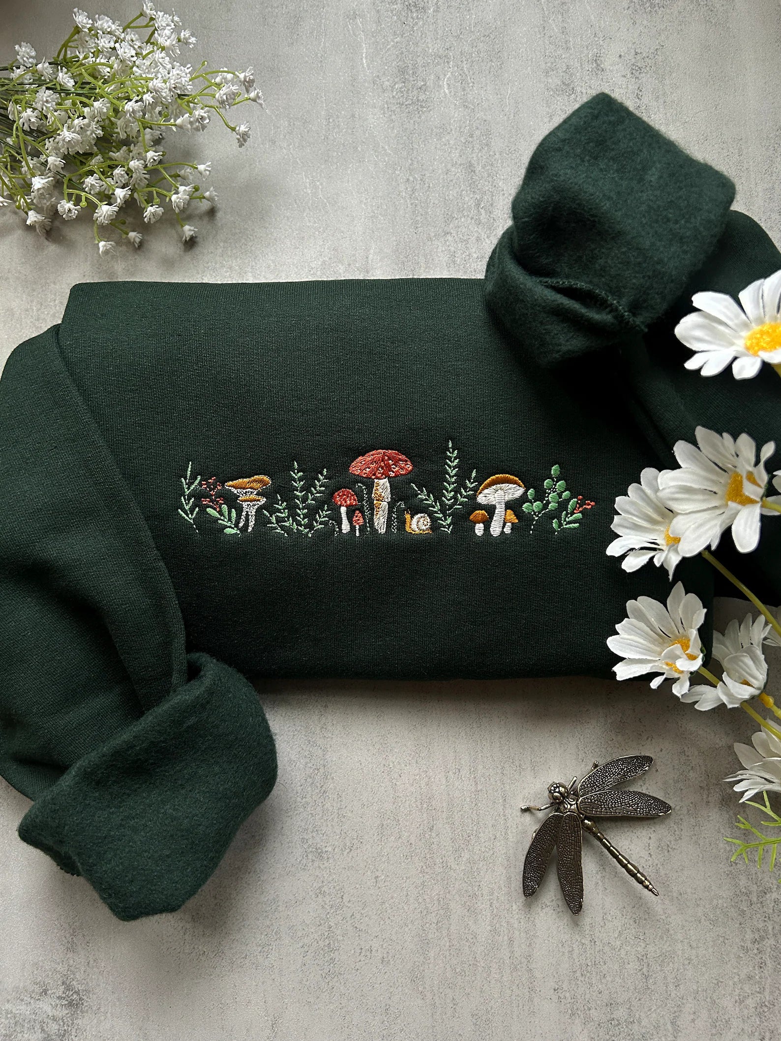 Mushroom Embroidered Sweatshirt