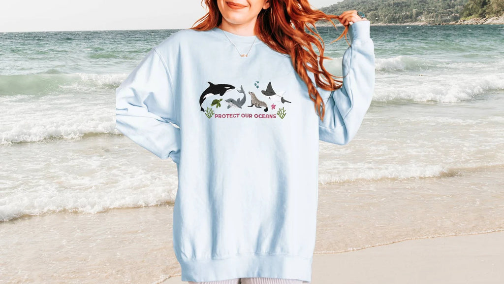 Protect Our Oceans Embroiderd Sweatshirt