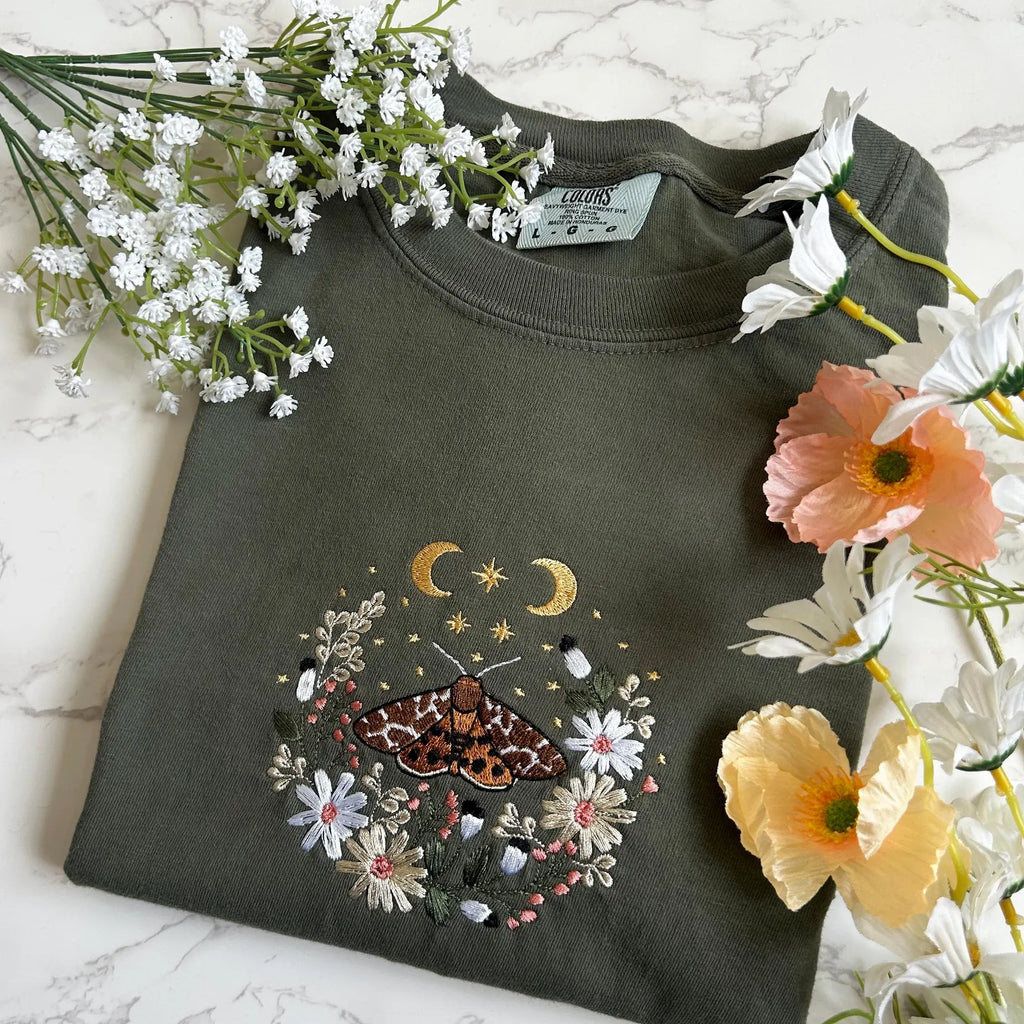 Cottagecore Nature Embroidered Sweatshirt