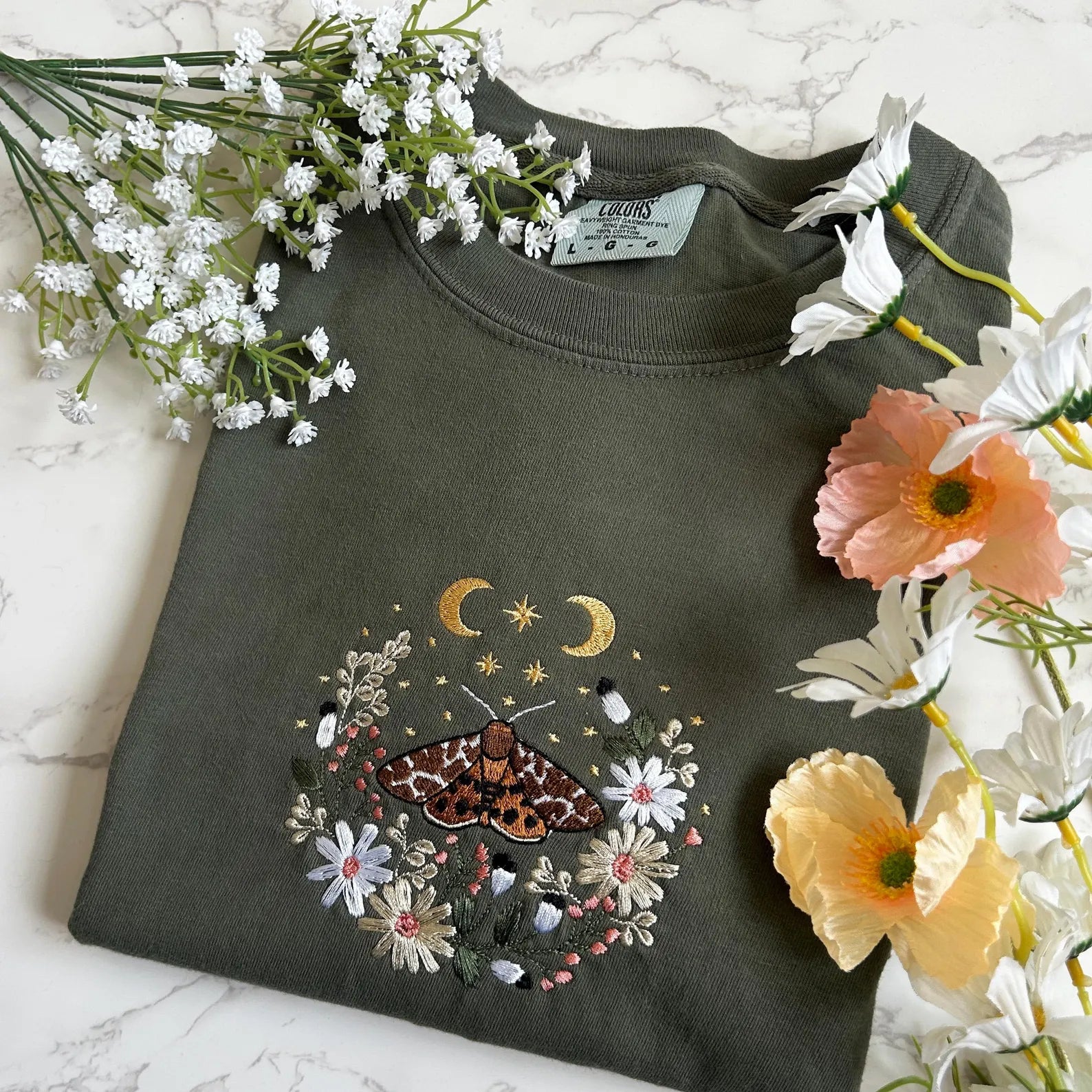 Cottagecore Nature Embroidered Sweatshirt