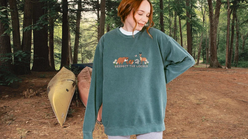 Respect Local Wildlife Embroidered Sweatshirt